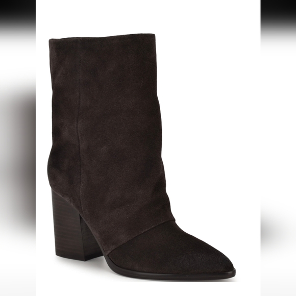 NIB Nine West Chaye Slouch Booties, Brown Suede Women's Boots, Size 7M - Picture 1 of 6